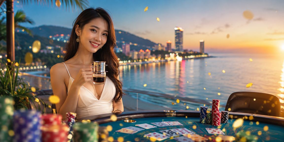 Người dùng Phú Quốc thưởng cà phê và theo dõi giao dịch Baccarat trực tuyến trên điện thoại